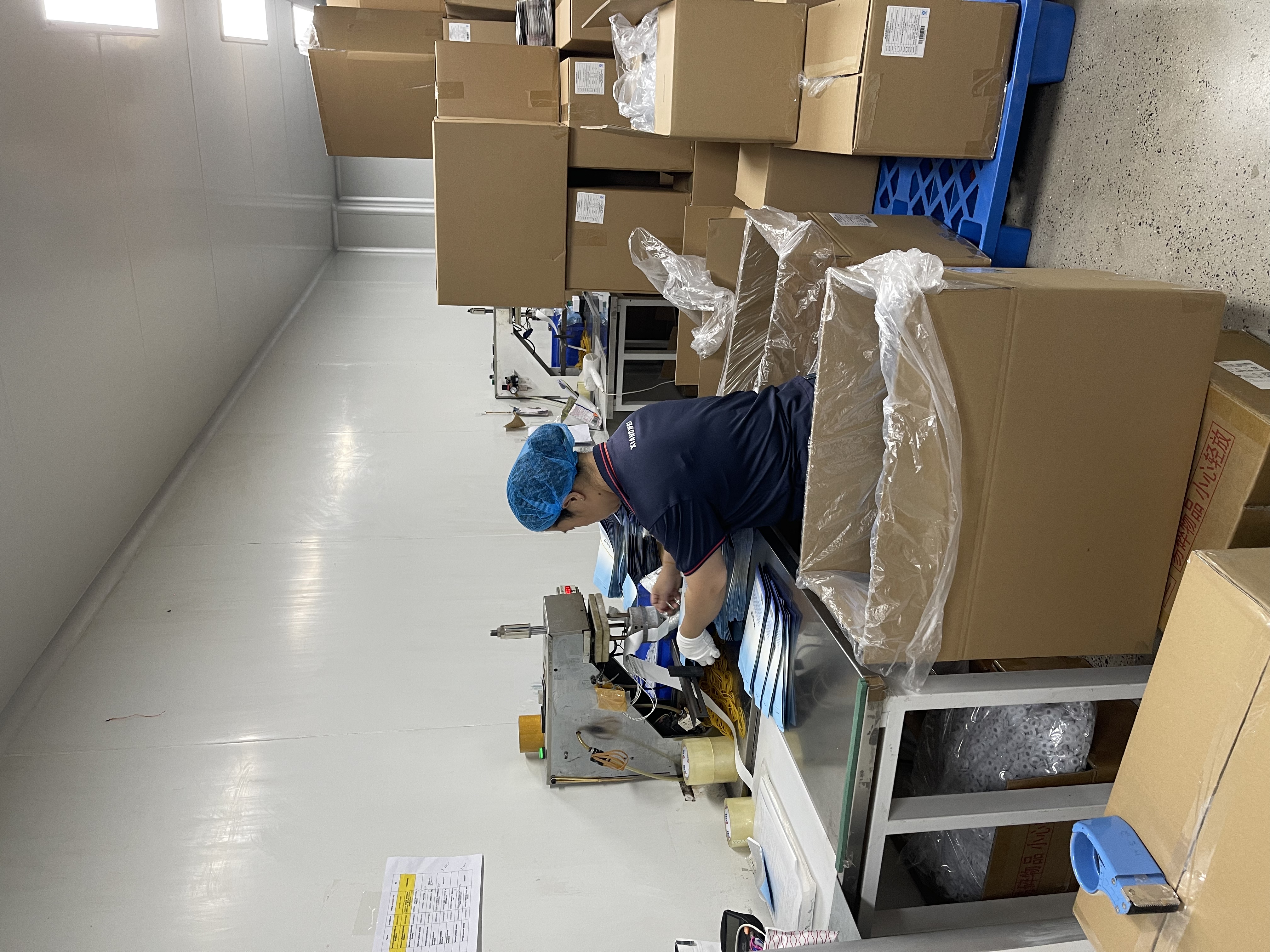Degassing valve production Degassing valve finishing operation at the BioPouches factory