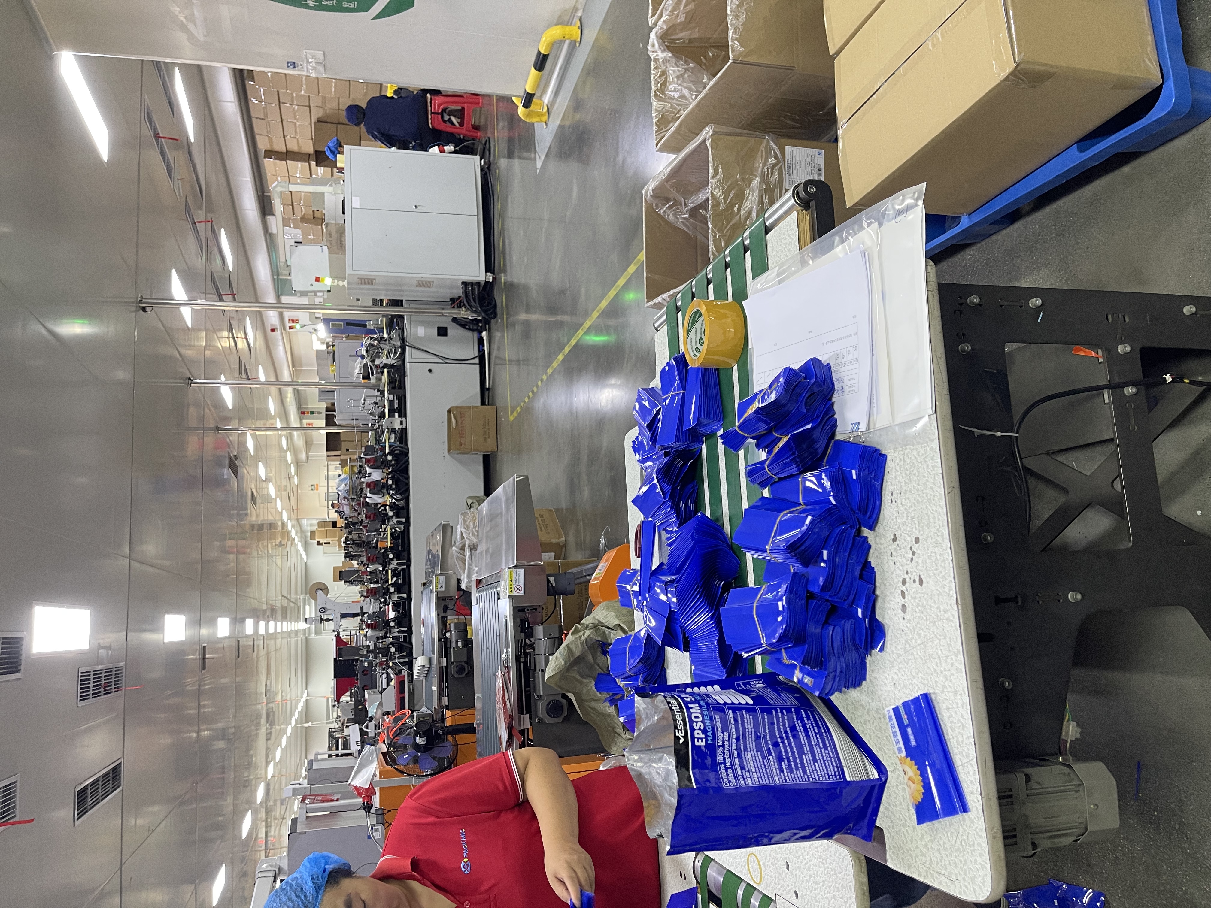 Sealing and folding line 2 Additional pouch sealing and folding line in the factory