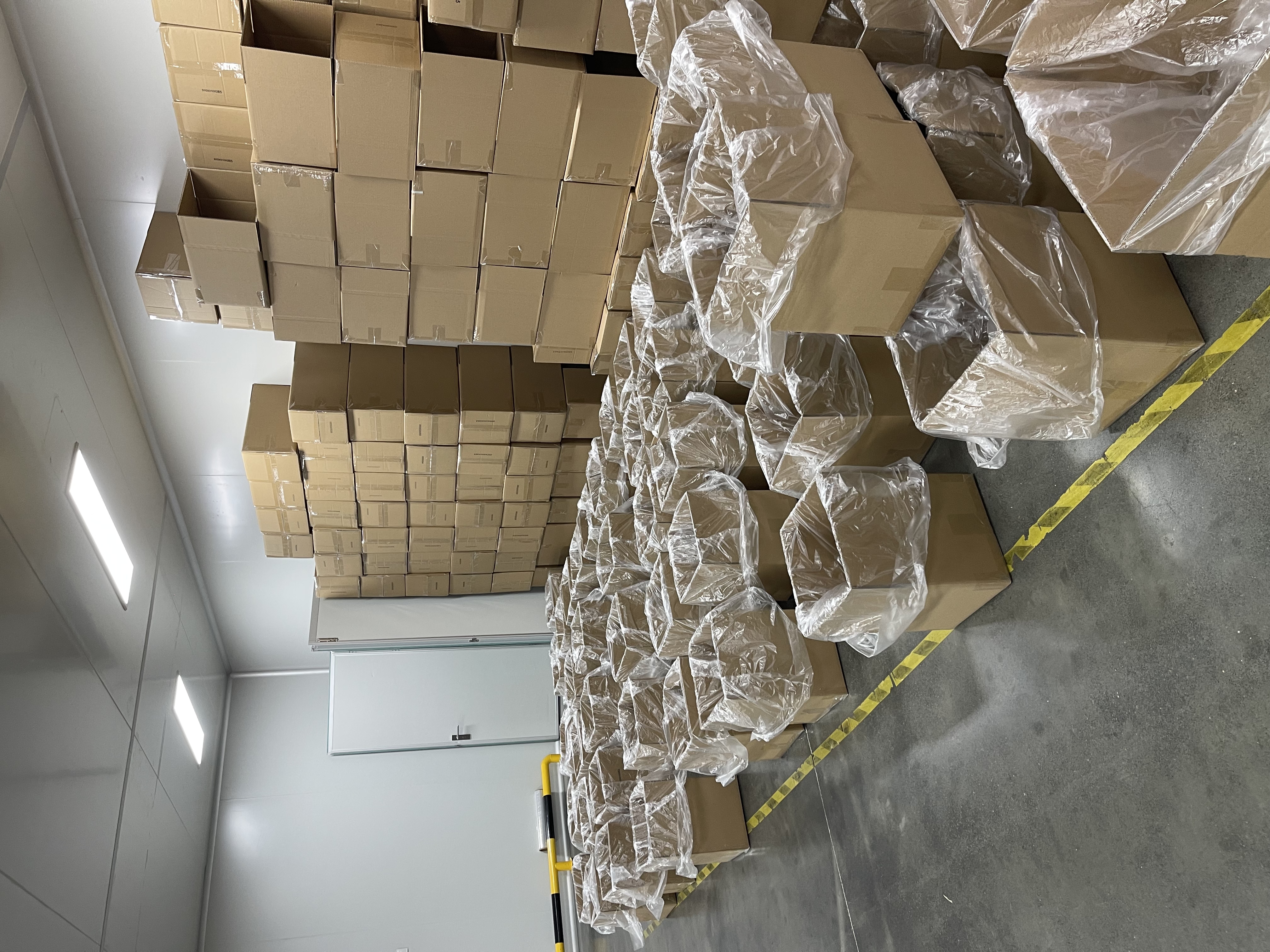 Shipping cartons Shipping cartons at the BioPouches flexible packaging factory
