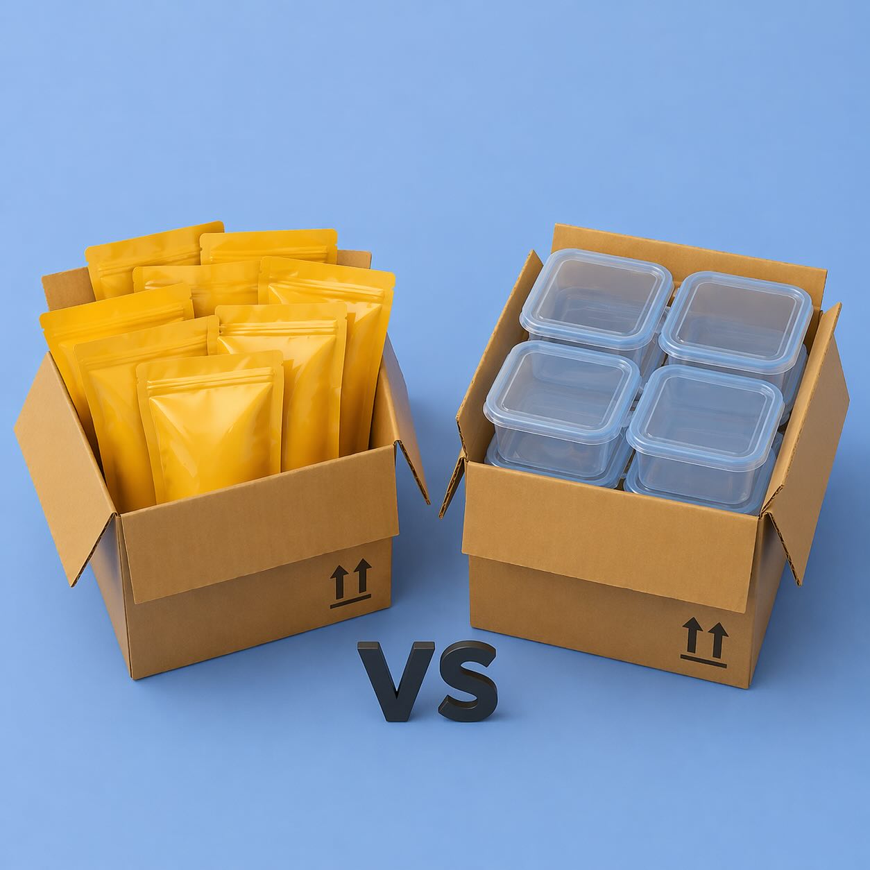 Packaging efficiency comparison_ pouches vs containers